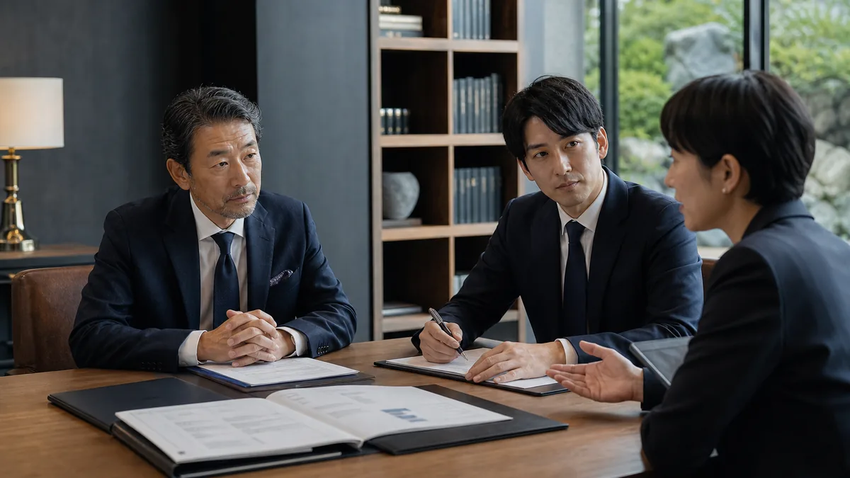 譲渡後も社長は残るのか｜引継ぎ期間と競業避止の決め方について、契約・財務・業務資料を確認する経営者と担当者